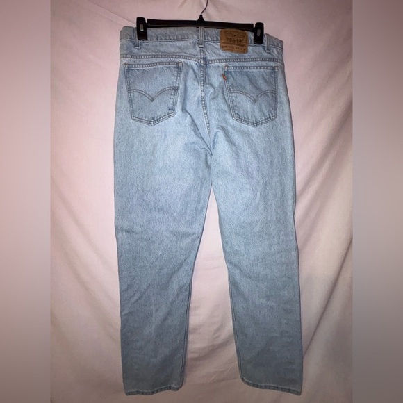 Levi's Men's Straight Jeans in Light Blue - Picture 8 of 9